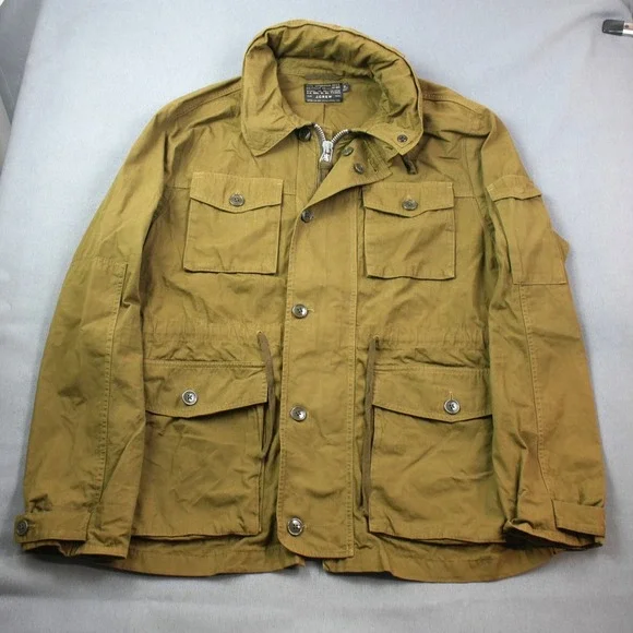 J. Crew M-65 Style Military Field Jacket in OD Green w/ built-in hood. - Picture 2 of 13